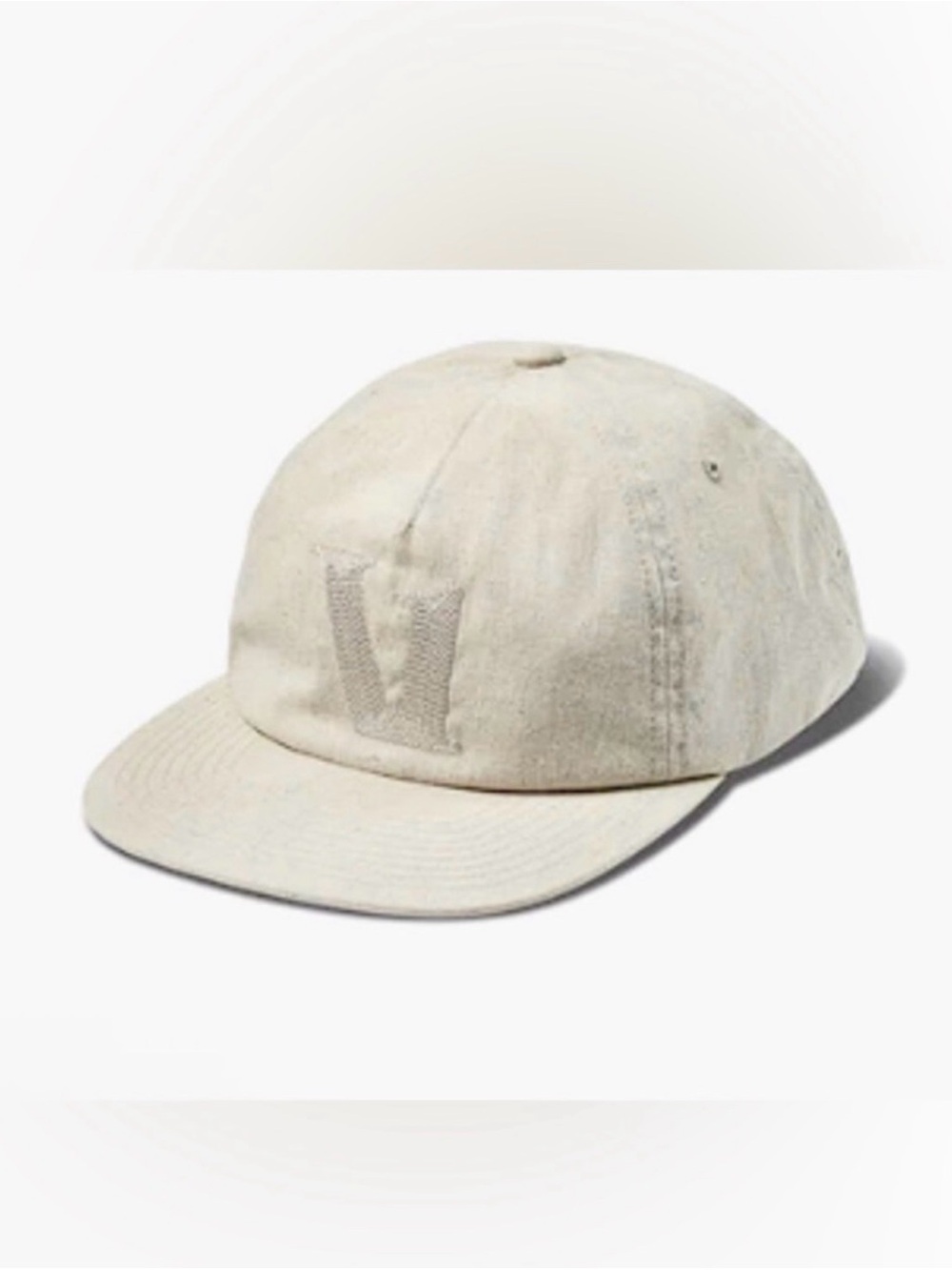 VUORI V1 Embroidery Hat Natural One Size NWT Adjustable Canvas Cap